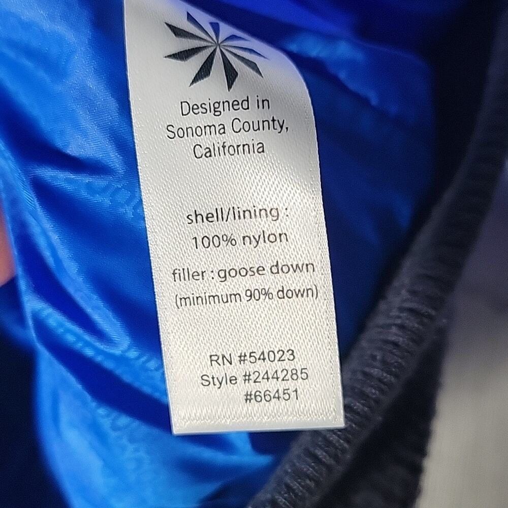 Athleta Puffer Bomber Jacket Blue Goose Down Women's Small - Picture 10 of 10